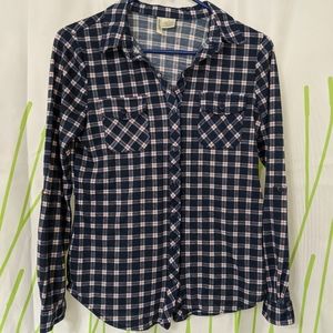 Button down size small blue plaid